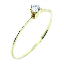 Anel em ouro amarelo 18k com 1 zirconia - 2ANZ0075 Anel em ouro amarelo 18k com 1 zirconia - 2ANZ0075