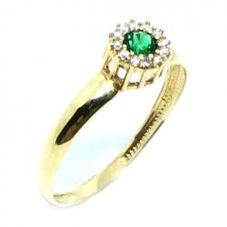 Anel em ouro amarelo 18k com 12 zirconia - 2ANZ0079 Anel em ouro amarelo 18k com 12 zirconia - 2ANZ0079