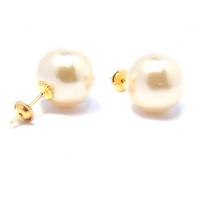 Brinco em ouro 18k com 2 pérolas - 2BPR0061 Brinco em ouro 18k com 2 pérolas - 2BPR0061