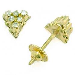 Brinco em ouro amarelo 18k feminino com brilhantes Brinco em ouro amarelo 18k feminino com brilhantes
