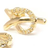 Brinco em ouro amarelo 18k com brilhante