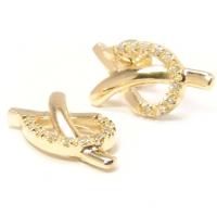Brinco em ouro amarelo 18k com brilhante
