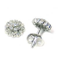 Brinco em ouro branco 18k feminino com brilhante Brinco em ouro branco 18k feminino com brilhante