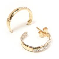 Brinco em ouro amarelo e branco 18k