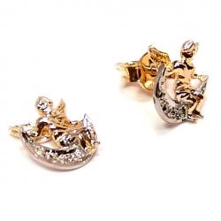 Brinco de ouro amarelo 18k feminino Brinco de ouro amarelo 18k feminino