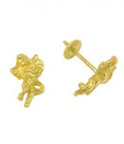 Brinco em ouro 18k feminino - Anjo - 2BRO0447 Brinco em ouro 18k feminino - Anjo - 2BRO0447