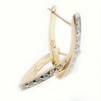 Brinco de ouro amarelo 18k - Fecho alavanca