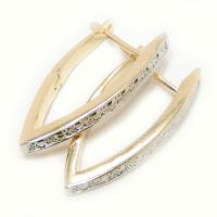 Brinco de ouro amarelo 18k - Fecho alavanca