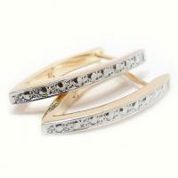 Brinco de ouro amarelo 18k - Fecho alavanca