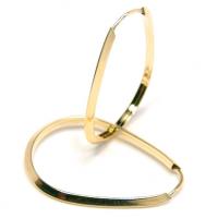 Argola Africana oval em ouro amarelo 18k