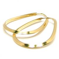 Argola Africana oval em ouro amarelo 18k