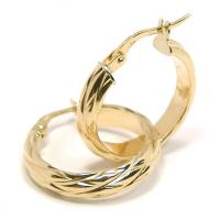 Argola africana de ouro amarelo 18k