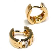 Brinco de ouro amarelo 18k - Fecho alavanca