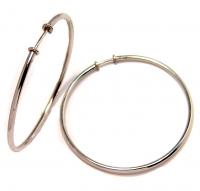 Argola africana em ouro branco 18k feminina Argola africana em ouro branco 18k feminina