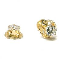 Brinco em ouro amarelo 18k com zirconia Brinco em ouro amarelo 18k com zirconia
