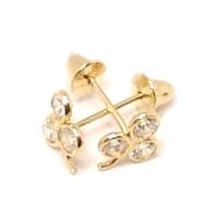 Brinco em ouro 18k feminino com zirconia - Trevo (Produto Esgotado) Brinco em ouro 18k feminino com zirconia - Trevo (Produto Esgotado)