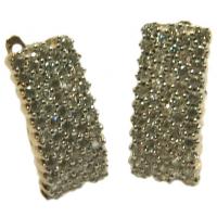 Brinco em ouro 18k com zircônia feminino Brinco em ouro 18k com zircônia feminino