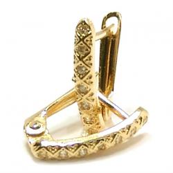 Brinco em ouro 18k feminino com zircônia Brinco em ouro 18k feminino com zircônia