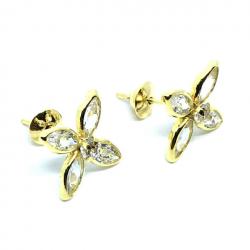 Brinco em ouro amarelo 18k feminino com zirconia - 2BRZ0222 (Produto Esgotado) Brinco em ouro amarelo 18k feminino com zirconia - 2BRZ0222 (Produto Esgotado)