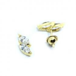 Brinco em ouro 18k com zirconia - 2BRZ0223 Brinco em ouro 18k com zirconia - 2BRZ0223