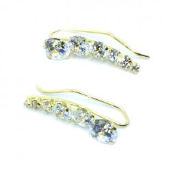 Brinco em ouro 18k com zircônia - 2BRZ0228 Brinco em ouro 18k com zircônia - 2BRZ0228