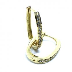 Brinco em ouro 18k feminino com zircônia - 2BRZ0233 Brinco em ouro 18k feminino com zircônia - 2BRZ0233