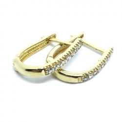 Brinco em ouro 18k feminino com zircônia - 2BRZ0234 Brinco em ouro 18k feminino com zircônia - 2BRZ0234