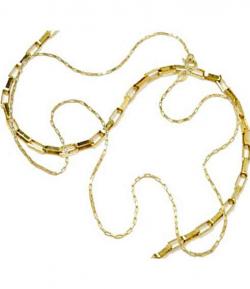 Corrente em ouro amarelo 18k - Elo retangular - 45 cm - 2CLO0075 Corrente em ouro amarelo 18k - Elo retangular - 45 cm - 2CLO0075
