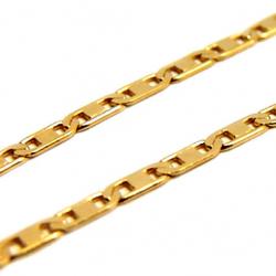 Corrente de ouro amarelo 18k - Cadeado Achatado - 70 cm - 2CLO0083 Corrente de ouro amarelo 18k - Cadeado Achatado - 70 cm - 2CLO0083