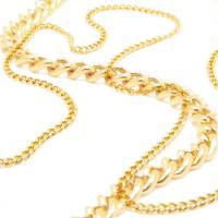 Corrente de ouro 18k - Groumette aberta - 55 cm