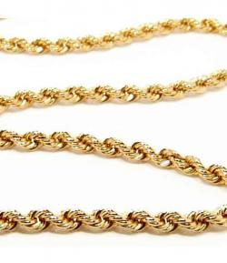 Cord�o de ouro amarelo 18k - Corda - 60 cm