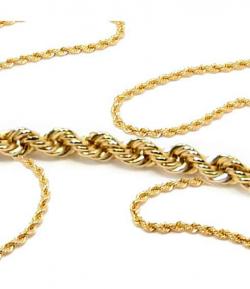 Cord�o de ouro amarelo 18k - Corda - 60 cm
