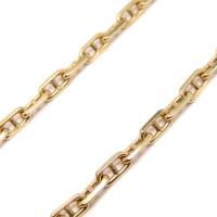 Colar de ouro amarelo 18k tipo cadeado - 50 cm