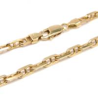 Colar de ouro amarelo 18k tipo cadeado - 50 cm