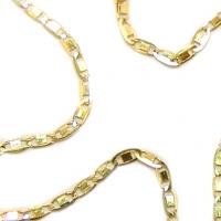 Colar em ouro 18k - Cadeado achatado 45 cm - 2CLO0475 Colar em ouro 18k - Cadeado achatado 45 cm - 2CLO0475