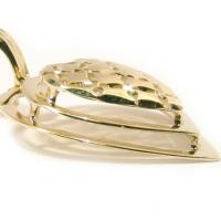 Cora��o em ouro amarelo 18k