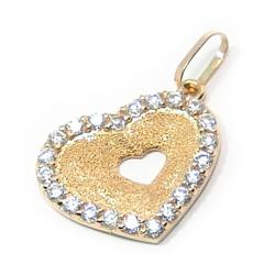 Pingente em ouro 18k com zirconia - Coração (Produto Esgotado) Pingente em ouro 18k com zirconia - Coração (Produto Esgotado)