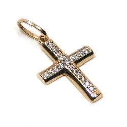 Crucifixo em ouro 18k com zirconia (Produto Esgotado) Crucifixo em ouro 18k com zirconia (Produto Esgotado)