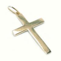 Crucifixo em ouro amarelo e branco 18k