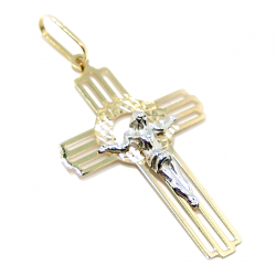 Crucifixo em ouro amarelo 18k - Imagem Crucifixo em ouro amarelo 18k - Imagem
