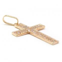 Crucifixo em ouro 18k com zirconia Crucifixo em ouro 18k com zirconia