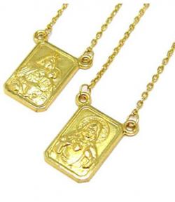 Escapul�rio em ouro amarelo 18k