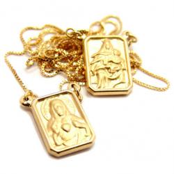 Escapulário em ouro amarelo 18k Escapulário em ouro amarelo 18k