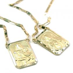 Escapulário em ouro amarelo 18k - 2CLO Escapulário em ouro amarelo 18k - 2CLO