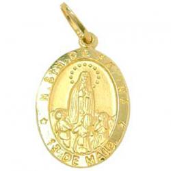 Medalha de Nossa Sra de Ftima em ouro 18k - 2MEO0059