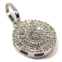 Pingente em ouro branco 18k - com brilhantes - 2PEB0041 Pingente em ouro branco 18k - com brilhantes - 2PEB0041