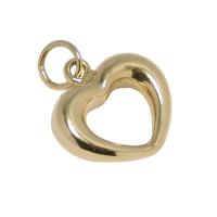 Cora��o em ouro amarelo 18k - Cora��o pol�do