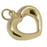 Cora��o em ouro amarelo 18k - Cora��o pol�do