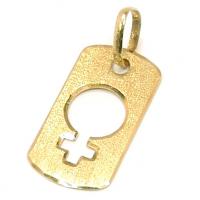 Medalha em ouro amarelo 18k - Simbolo Feminino