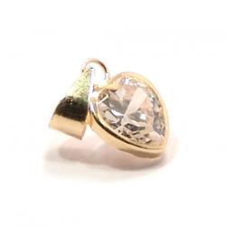 Pingente em ouro 18k com zirconia - Coração - 2PIZ0027 Pingente em ouro 18k com zirconia - Coração - 2PIZ0027